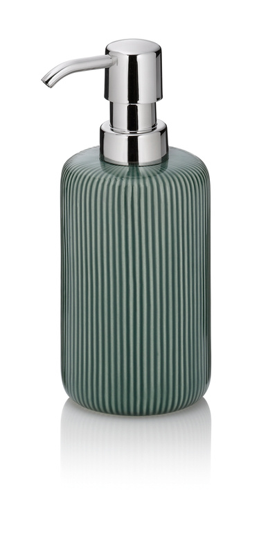 KELA Dávkovač mydla Ava keramika zelená 350 ml KL-24417