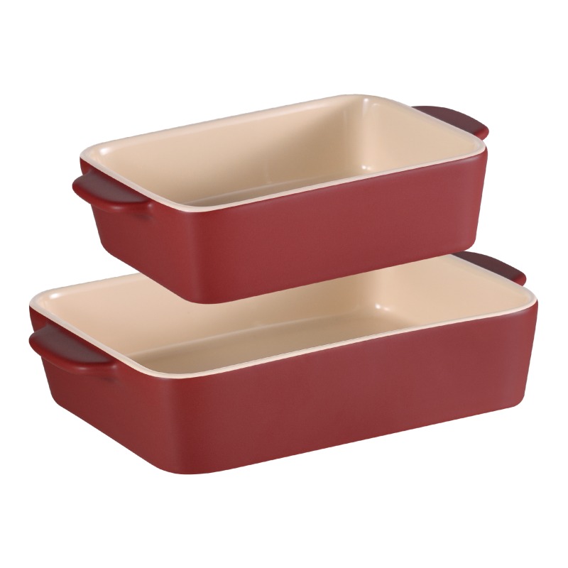 BERGNER Zapékací miska kamenina MAROON sada 2 ks červená burgundy BG-13434-RD - thumb (1)