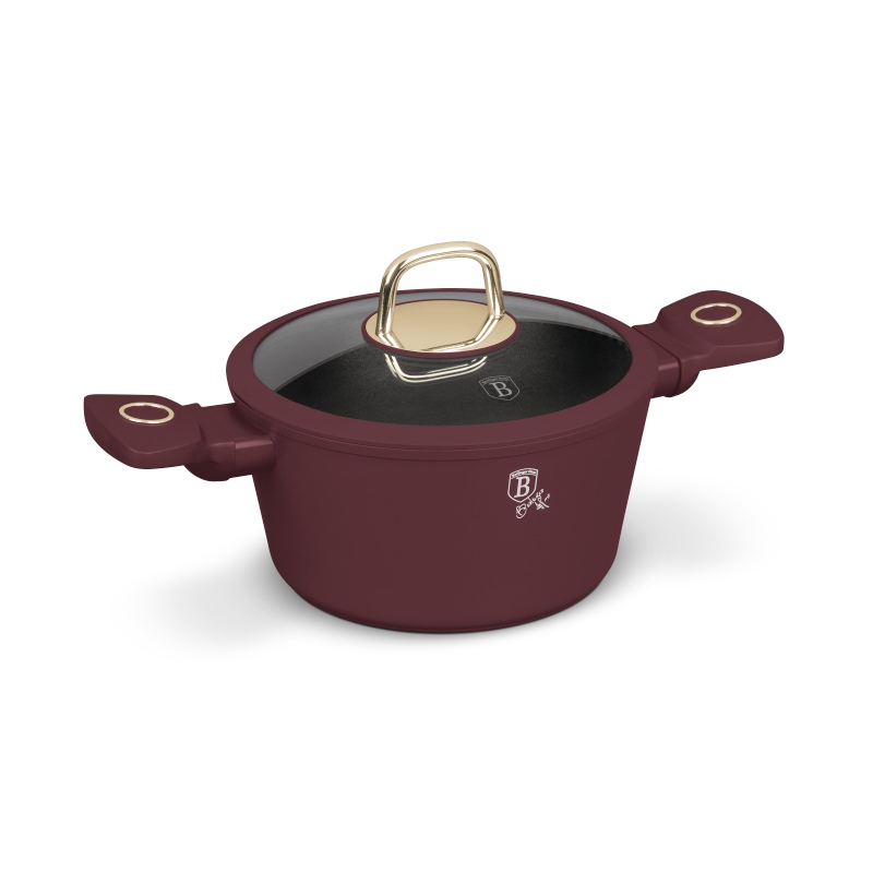 BERLINGERHAUS Kastrol s titanovým povrchem a poklicí 20 cm Leonardo Collection BH-8040