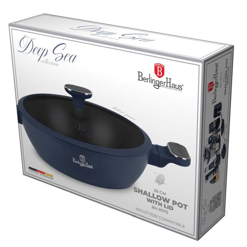 BERLINGERHAUS Pánev s poklicí a titanovým povrchem 28 cm Deep Sea Collection BH-8375