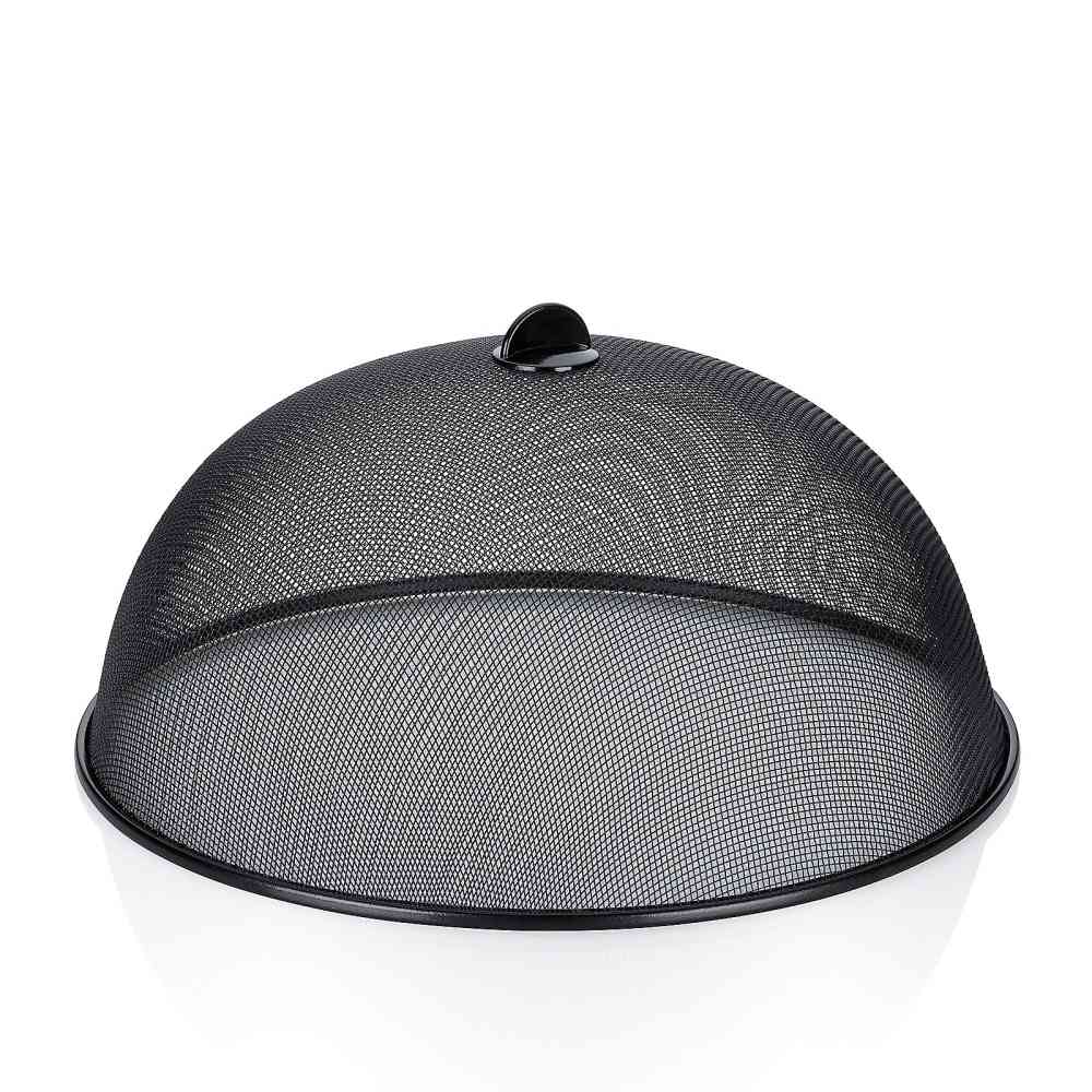 KELA Kryt na potraviny Como kovový černý 15 cm 35 cm průměr KL-11418