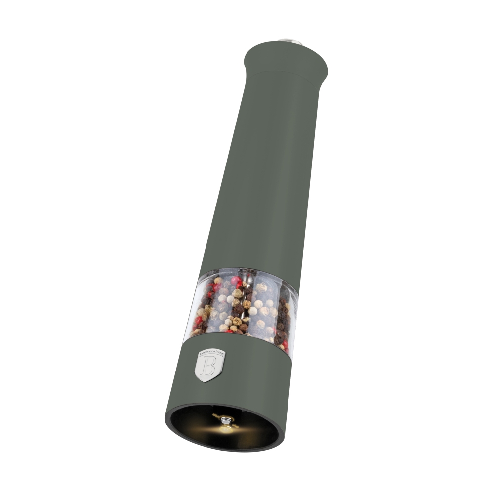 BERLINGERHAUS Mlýnek na pepř a sůl elektrický sada 2 ks Matte Green Collection BH-9885