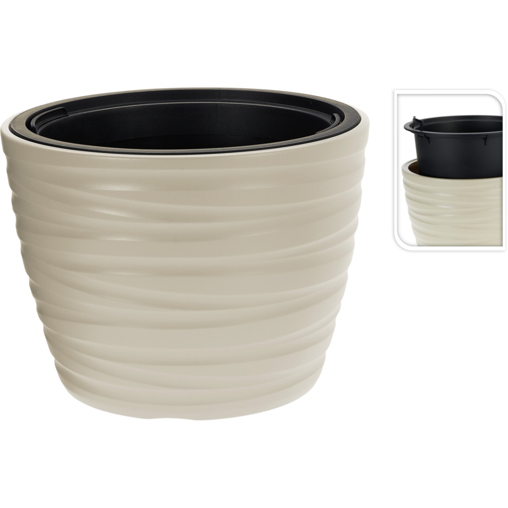 PROGARDEN Květináč plastový 37,5 x 27,9 cm šedá KO-Y89300700