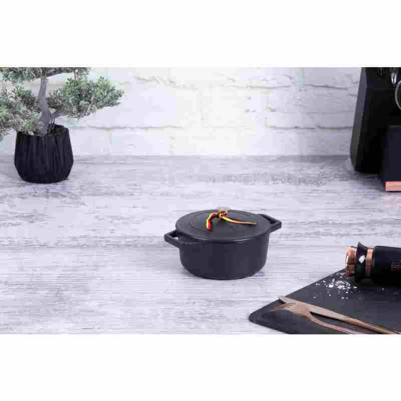 BERLINGERHAUS Pekáč litinový s poklicí 12 cm Black Rose Collection BH-6490 - thumb (8)