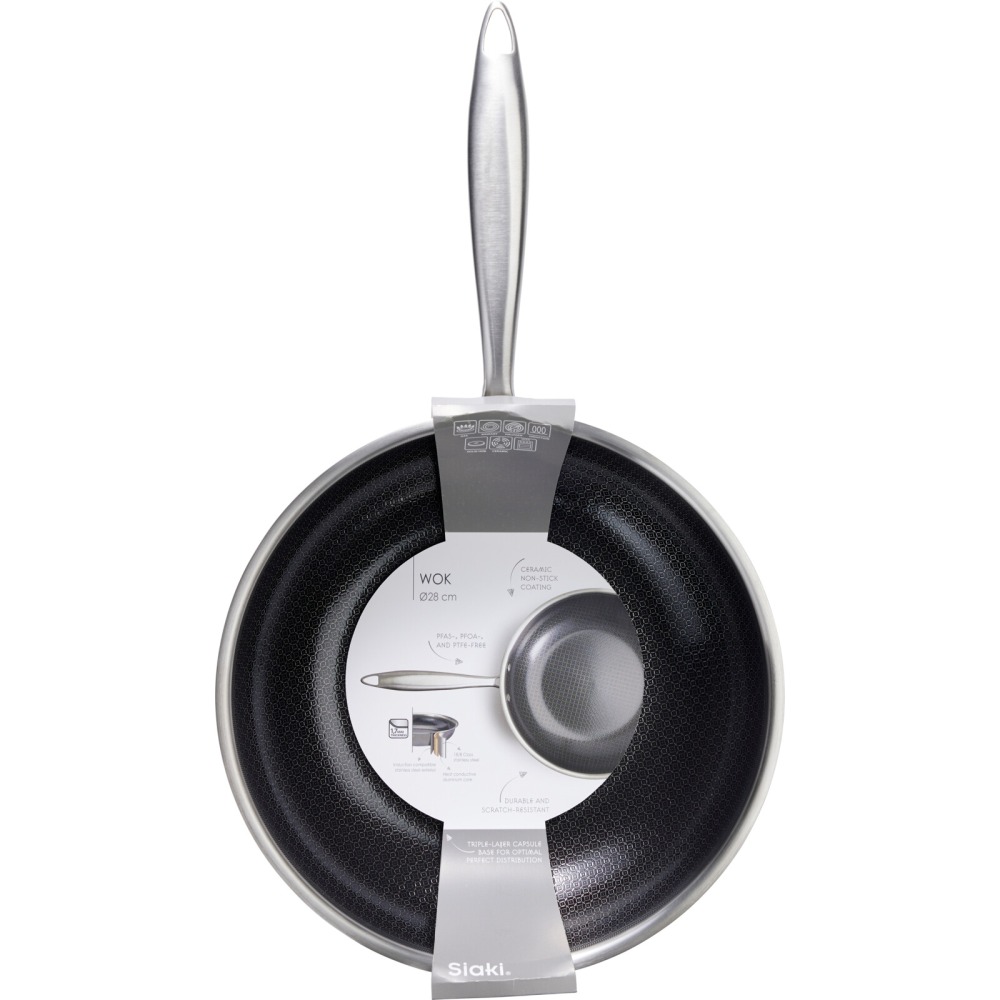 SIAKI HUISHOUD Pánev wok nerez 28cm KO-C85000480