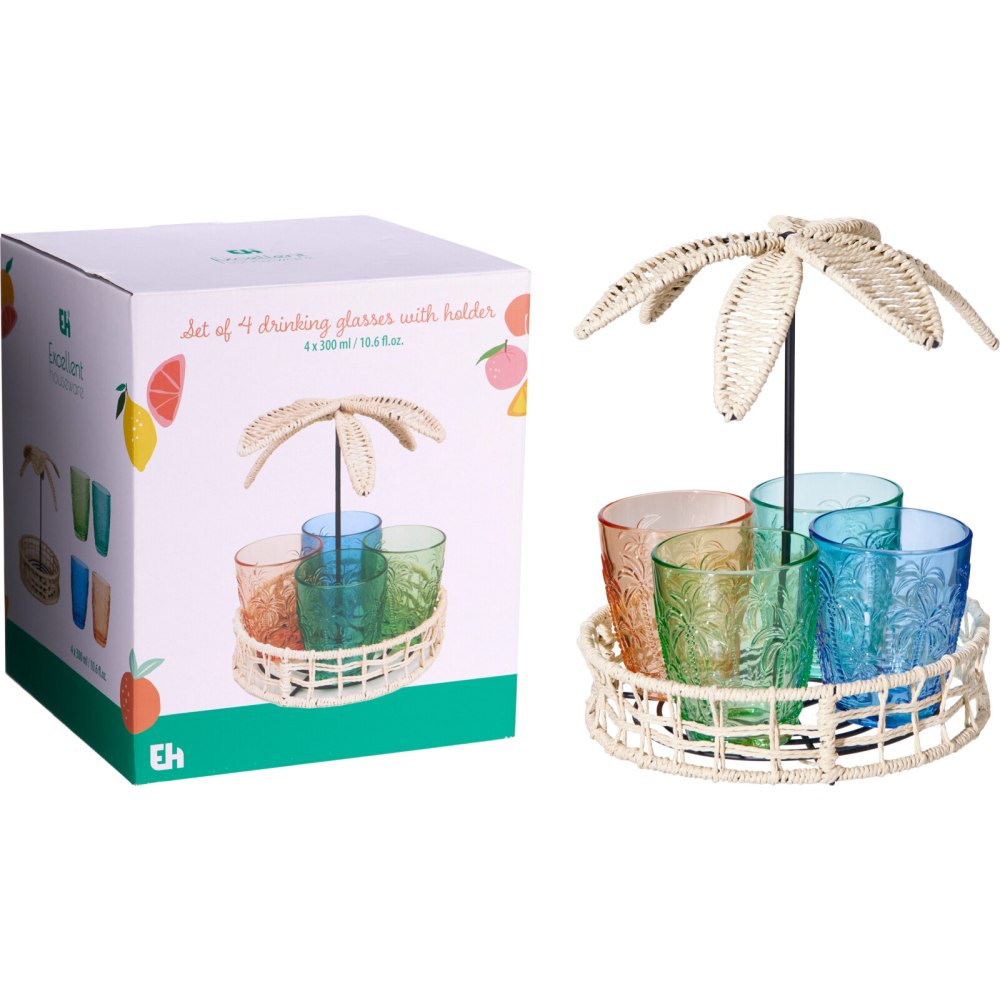 EXCELLENT HOUSEWARE Sada sklenic 4 ks 300ml KO-CD1200820