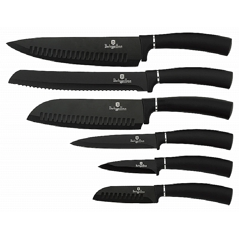 BERLINGERHAUS Sada nožov s antibakteriálnym povrchom 6 ks Royal Black Collection BH-2383
