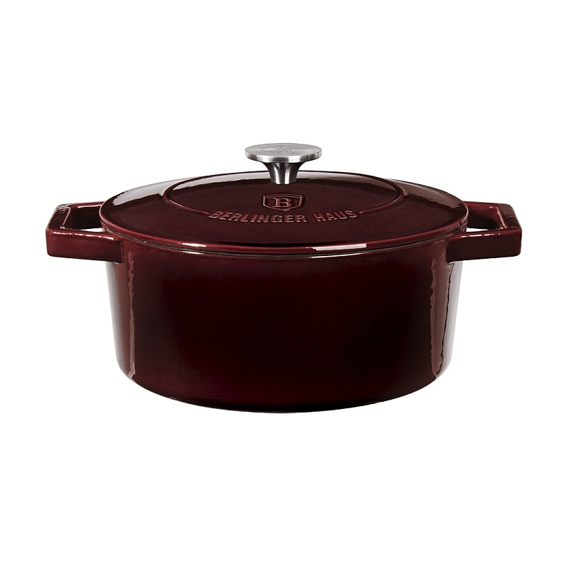 BERLINGERHAUS Pekáč liatinový s pokrievkou 24 cm Burgundy Line BH-6497