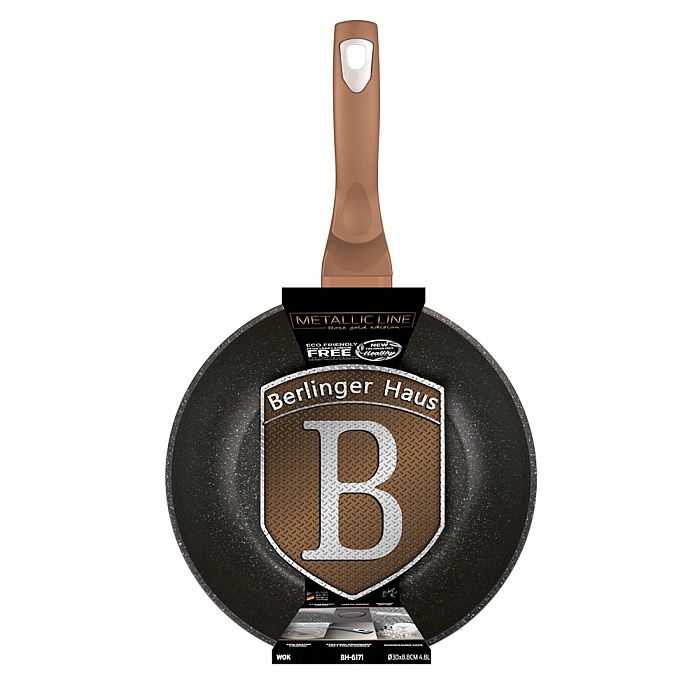 BERLINGERHAUS Wok s mramorovým povrchem 30 cm Rosegold Metallic Line BH-6171 - thumb (7)