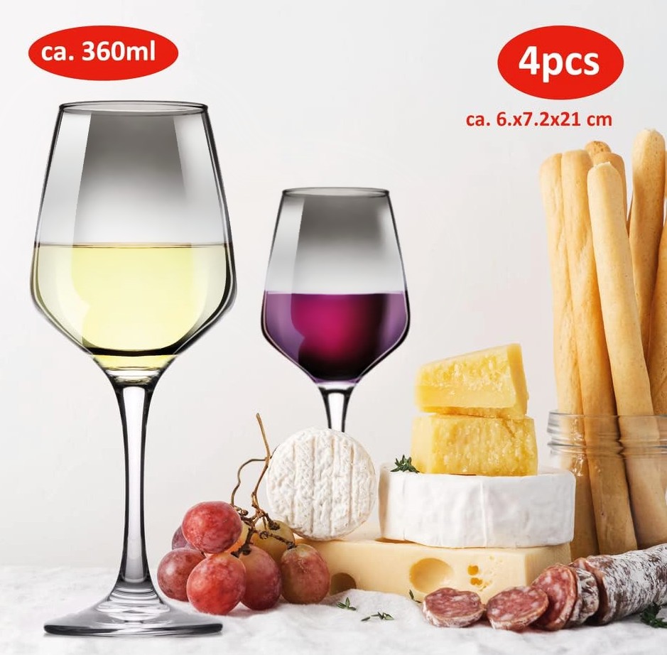 ALPINA Sklenice na víno sada 4 ks 360 ml kouřová ED-224044 - thumb (1)
