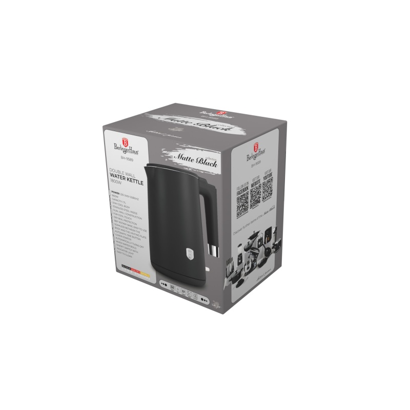 BERLINGERHAUS Rychlovarná konvice s dvojitou stěnou Matte Black Collection BH-9589 - thumb (3)