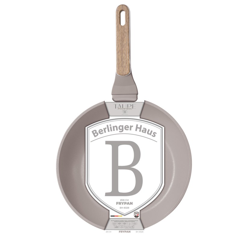 BERLINGERHAUS Pánev s titanovým povrchem 28 cm Taupe Nordic Collection BH-8328