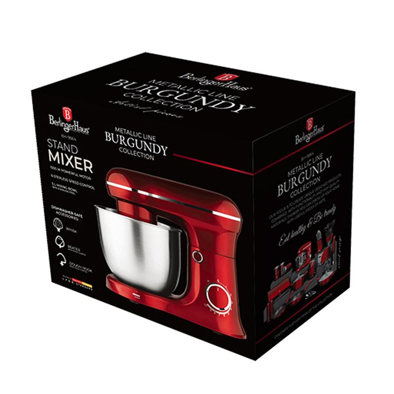 BERLINGERHAUS Kuchyňský robot 1500 W Metallic Line Burgundy Edition BH-9864