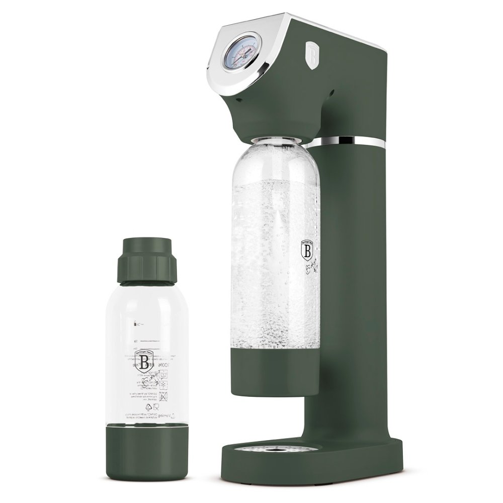 BERLINGERHAUS Výrobník sody SODABAR + 2 lahve Matte Green Collection BH-9785