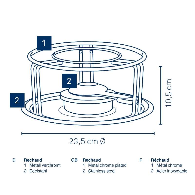 KELA Ohřívač BASIC chróm KL-60127