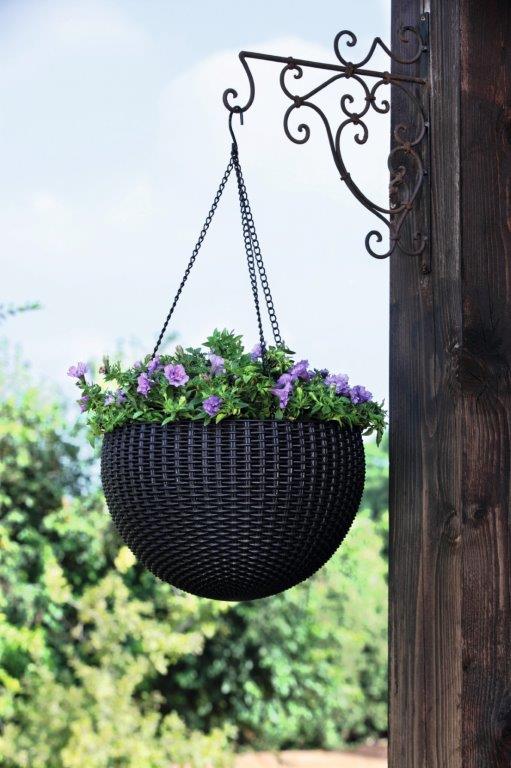 Keter Květináč Keter Hanging Sphere grafitový KT-610123 - thumb (1)