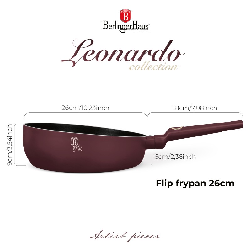 BERLINGERHAUS Pánev prohazovací 26 cm Leonardo Collection BH-8029
