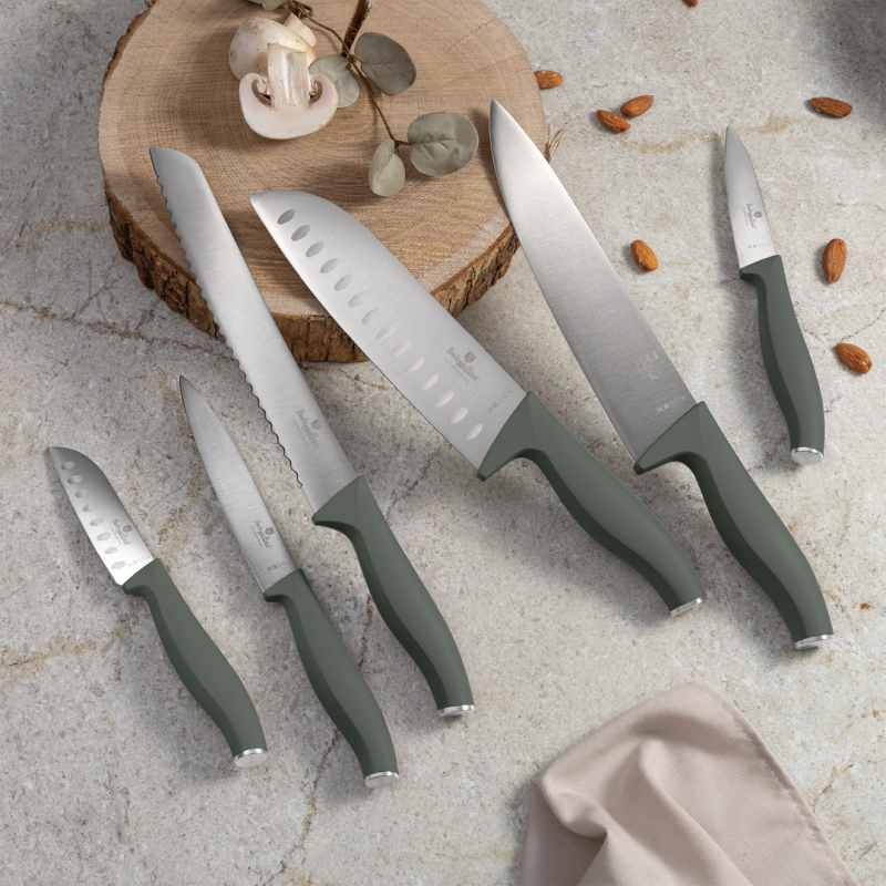 BERLINGERHAUS Sada nožů nerez 6 ks Matte Green Collection BH-3138