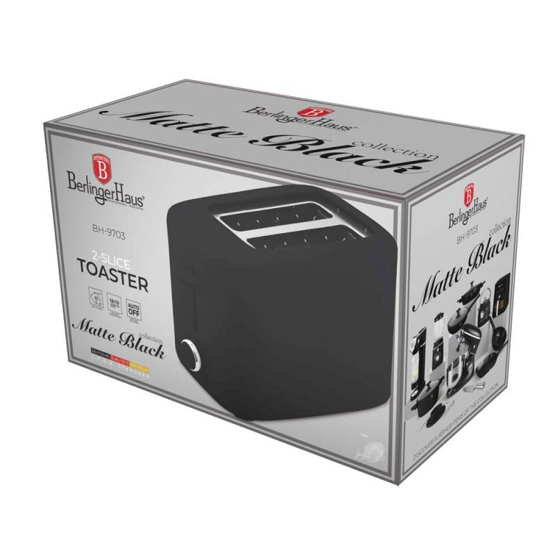 BERLINGERHAUS Topinkovač s krytem 750 W Black Collection BH-9703