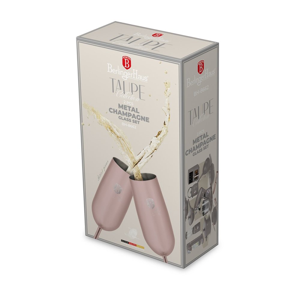 BERLINGERHAUS Sada sklenic 2 ks 260 ml na šampaňské Rosegold BH-8662