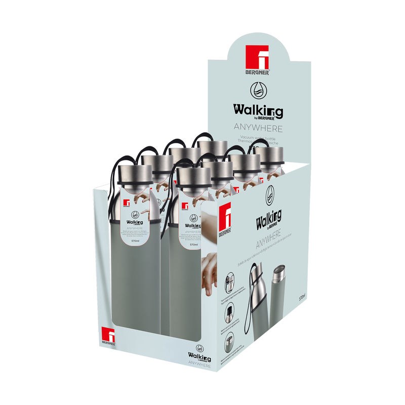 BERGNER Termoska fľaša nerezová oceľ 0,57 l zelené BG-37760-GR