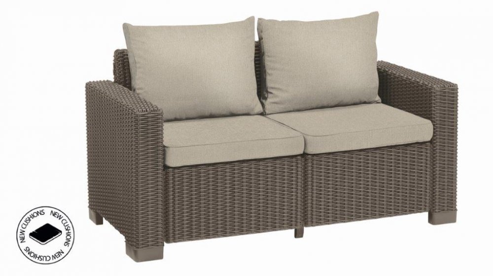 Keter Zahradní nábytek Keter California dvousedadlová pohovka Cappuccino KT-610043