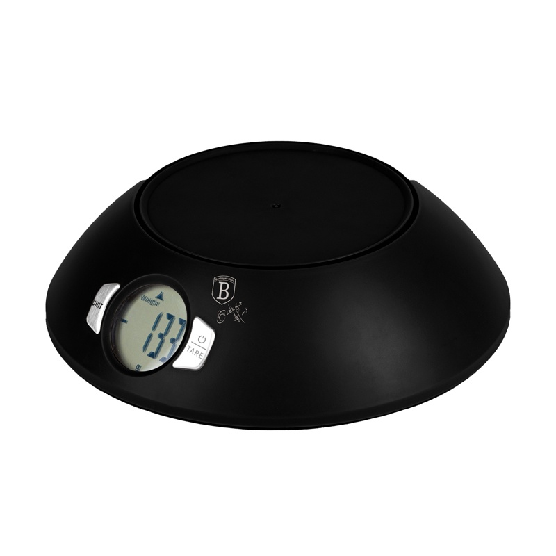 BERLINGERHAUS Váha kuchyňská digitální 5 kg s miskou Matte Black Collection BH-9618