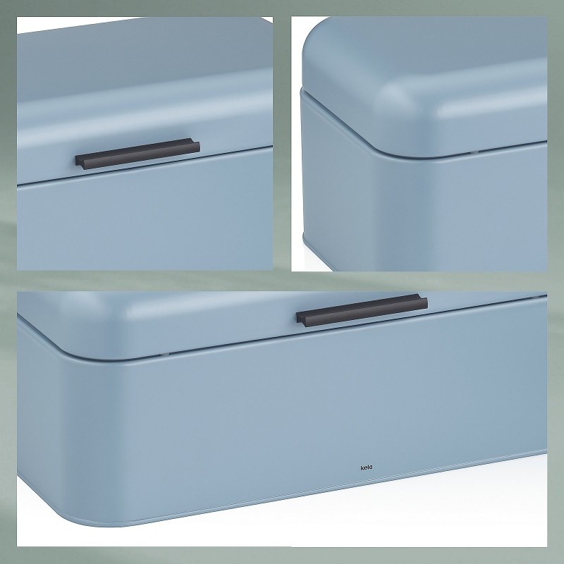 KELA Chlebník FRISCO kov modrý 30 x 18 x 16,5 cm KL-12845