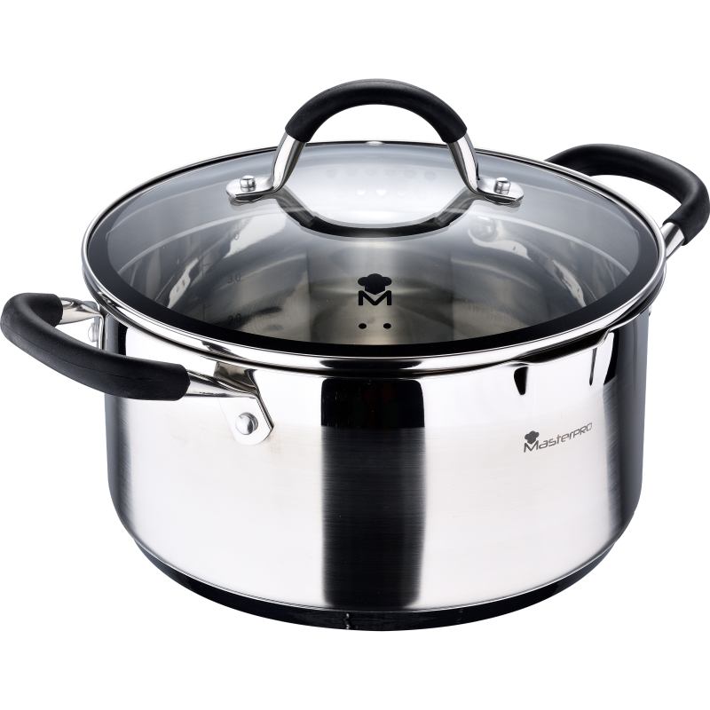 Product detail of MASTERPRO Hrnec s poklicí nerez FOODIES 24 cm 5 litrů BGMP-1502-BK