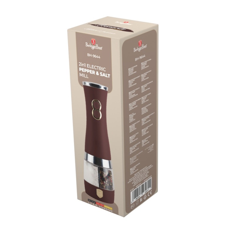 BERLINGERHAUS Mlýnek na pepř a sůl elektrický 2v1 Leonardo Collection BH-9644