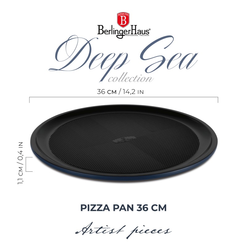 BERLINGERHAUS Pánev na pizzu s titanovým povrchem 36 cm Dep Sea Collection BH-8700