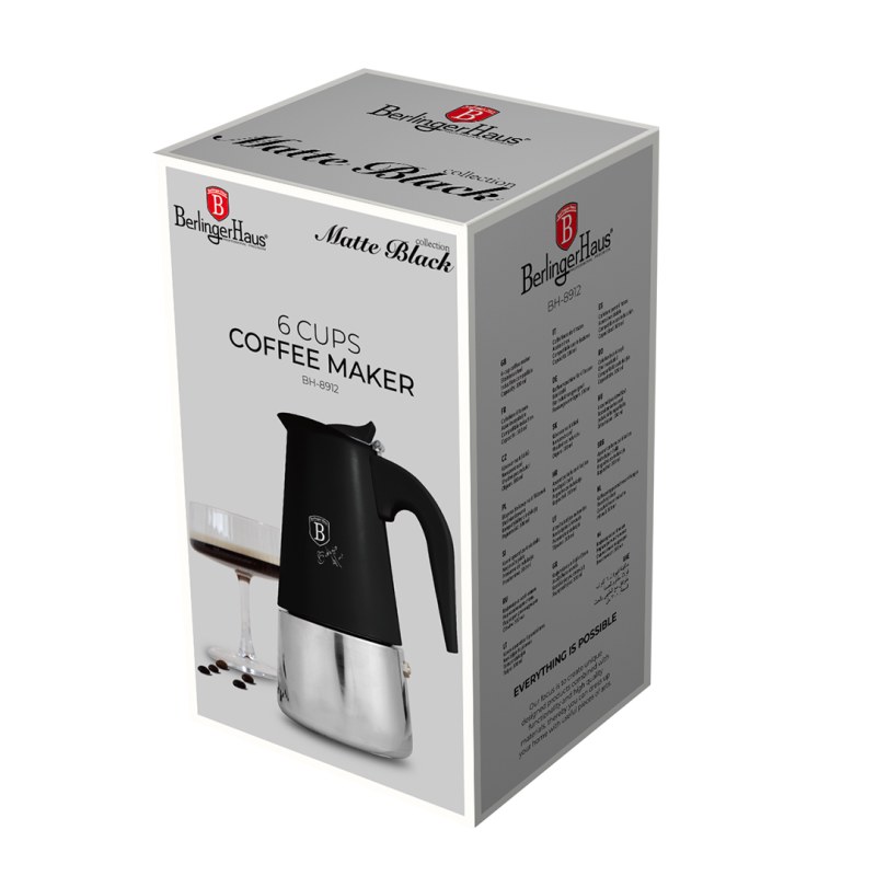 BERLINGERHAUS Kávovar 6 šálků indukční Black Collection BH-8912