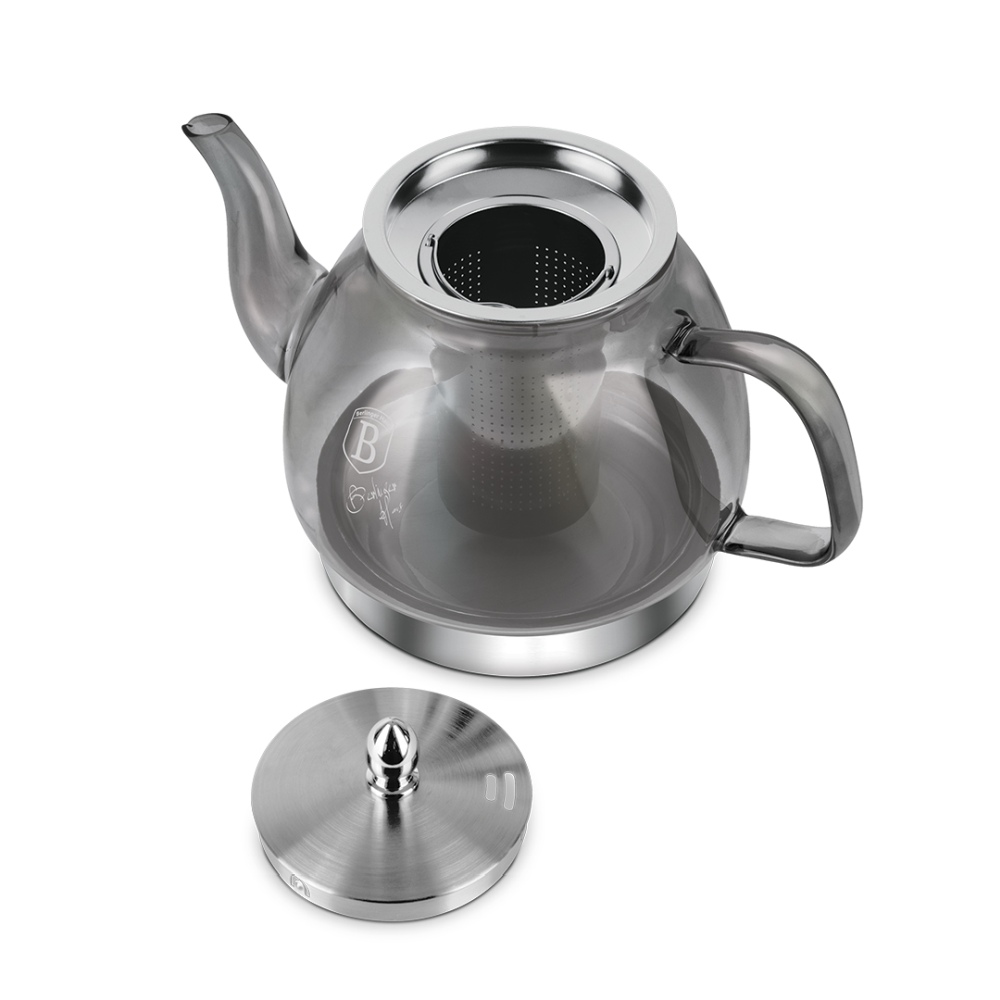BERLINGERHAUS Konvice čajová termosklo s filtrem 1,2 l šedá pro indukci BH-8944