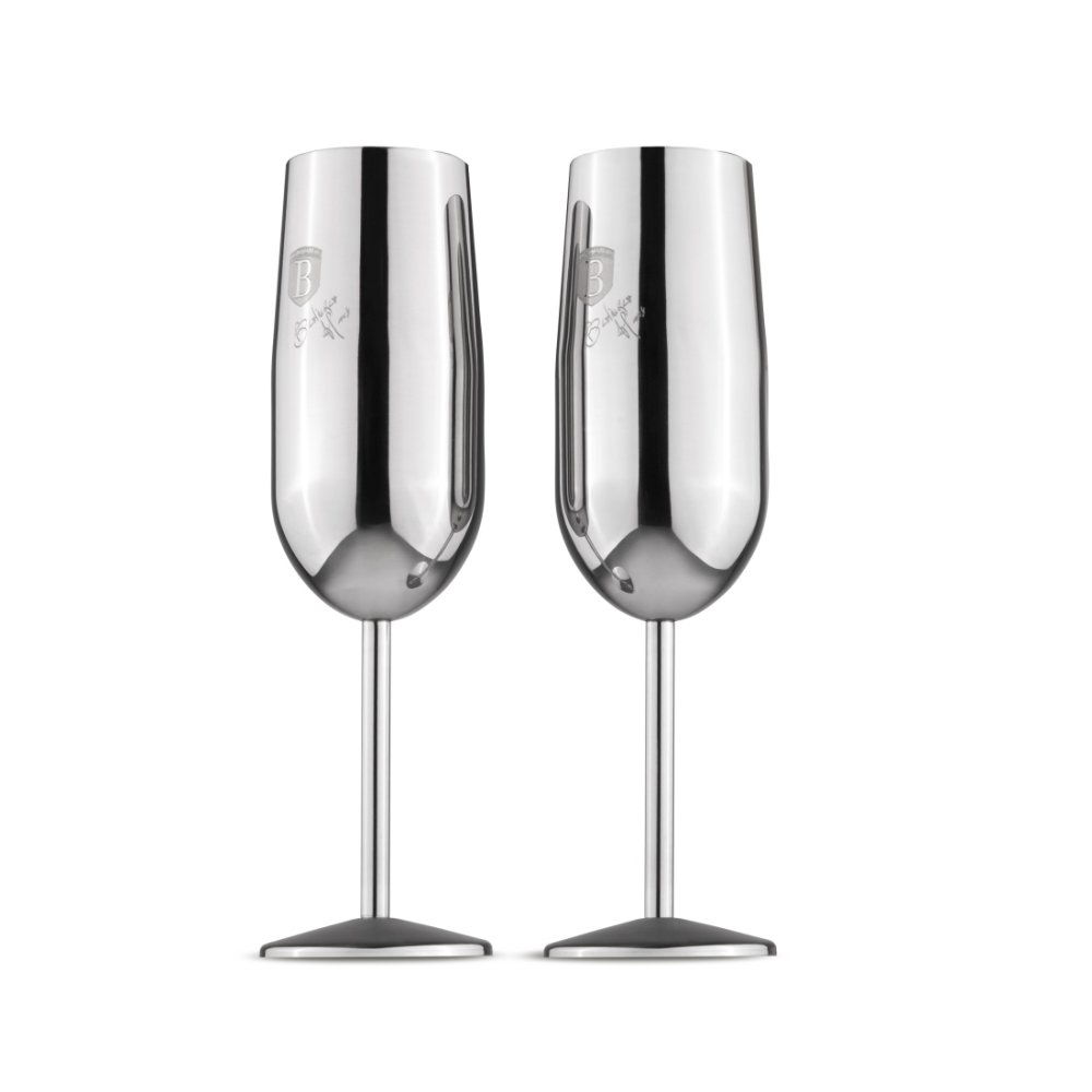 BERLINGERHAUS Sada sklenic 2 ks 260 ml na šampaňské Silver BH-8665