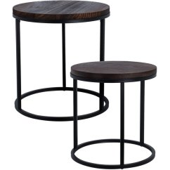 Stolík odkladacia okrúhly súprava 2 ks pr. 38 / 43 cm