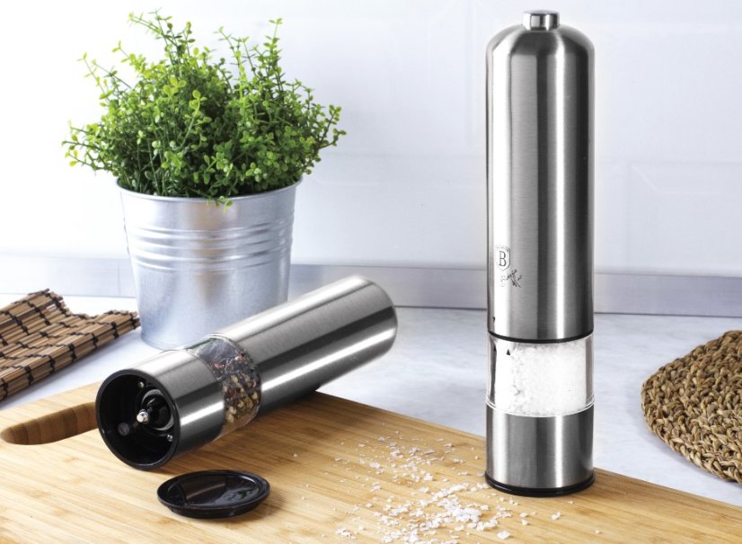 Mlýnek na pepř a sůl elektrický sada 2 ks Carbon Metallic Line