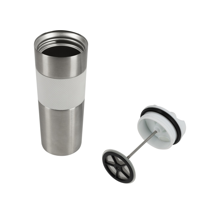 Cana termo 460 ml inox alb