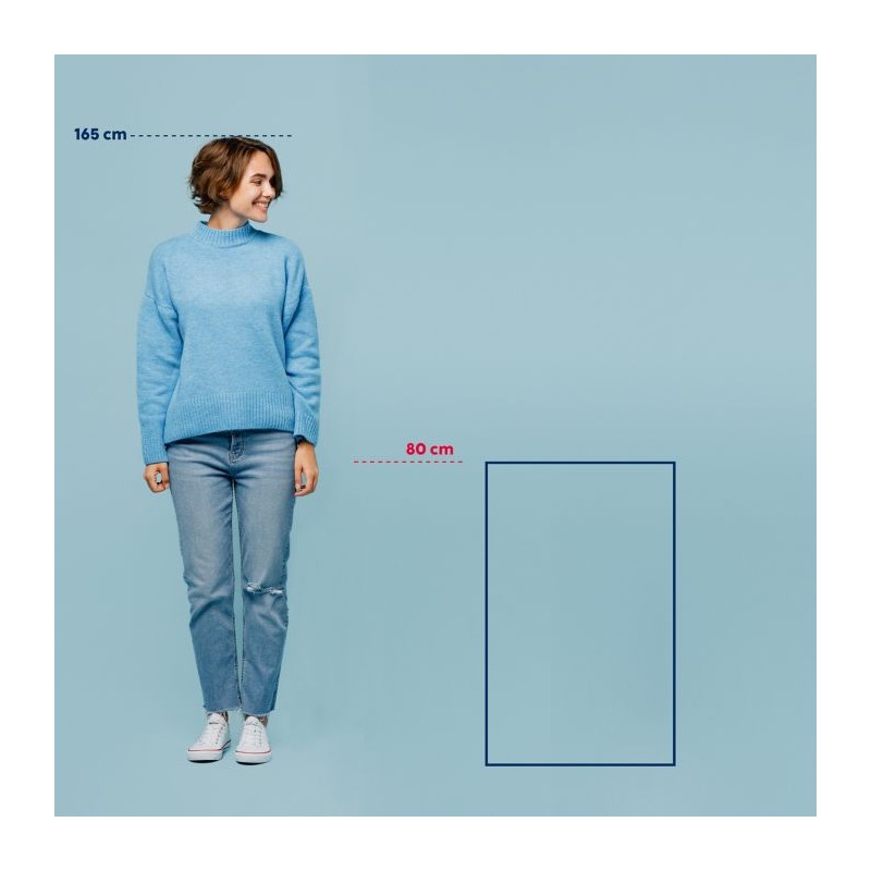 Koupelnová předložka Maja 100% polyester mrazově modrá 80,0x50,0x1,5cm