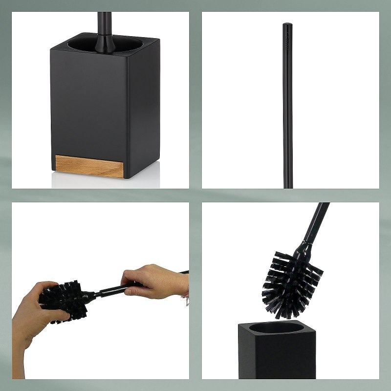 WC sada Cube polyresin černá