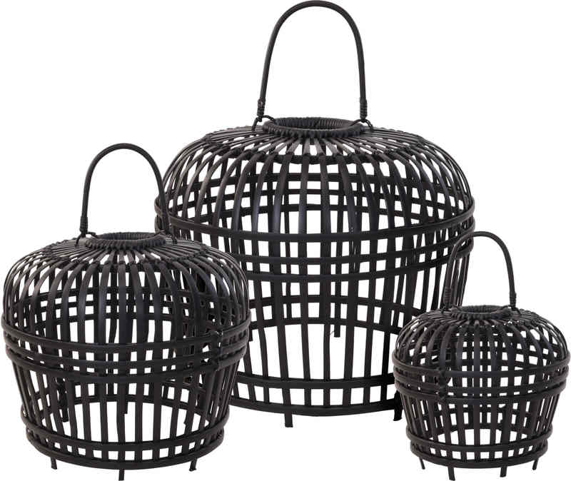 Abajur bambus HOMESTYLING negru 60 cm