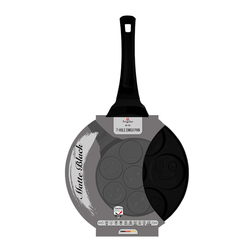 Lívanečník s titanovým povrchem Smajlíci 26 cm Matte Black Collection