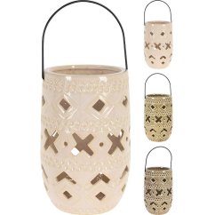 Lampă ceramică 23 cm cu mâner maro