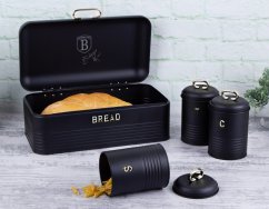 Chlebovka a dóza na potraviny sada 4 ks Matte Black Collection