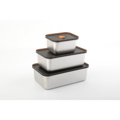 Set de 3 recipiente pentru alimente cu capac 400, 1000, 1250 ml