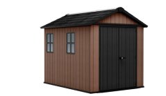 Casă de grădină Keter Newton Plus largă 9x7,5 maro, cu podea