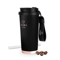 Nerezový termohrnek na kávu i čaj 0,5 l Black Rose Collection