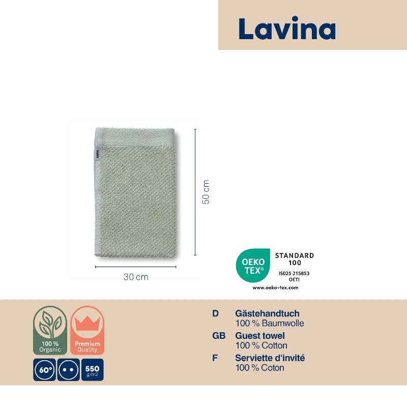 Ručník pro hosty Lavinia 100% bavlna světle šedá 30,0x50,0cm