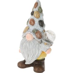 Záhradná dekorácia trpasličia a solárna lampa 33,5 cm hrniec