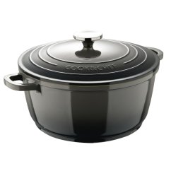 Kastrol litinový s poklicí EXCALIBUR 28 cm šedá