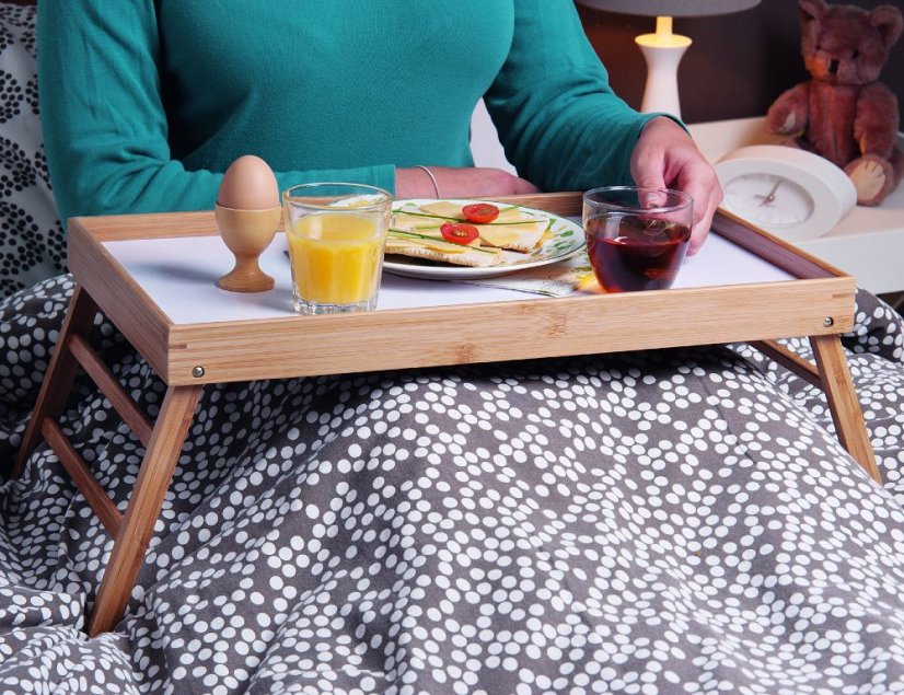 Bandeja de servicio para cama plegable